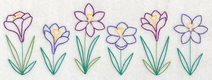 Springtime Crocus Border (Vintage) - Image 2