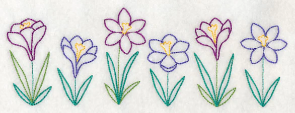Springtime Crocus Border (Vintage) - Image 3