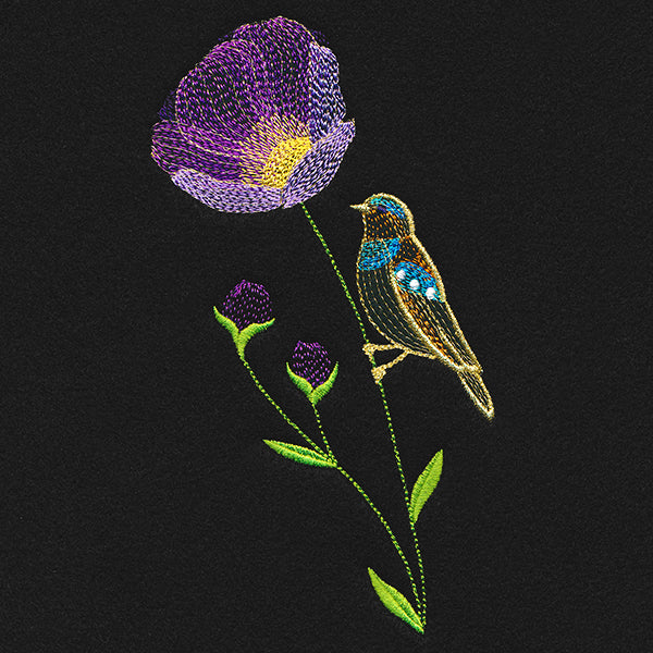 Springtime Treasures - Wild Poppy and Bird - Image 4