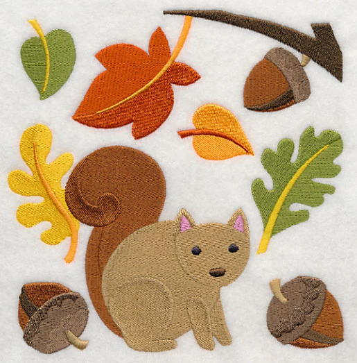 Squirrel in Autumn Acorns - Image 2