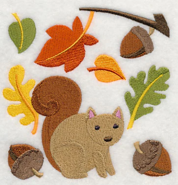 Squirrel in Autumn Acorns - Image 4