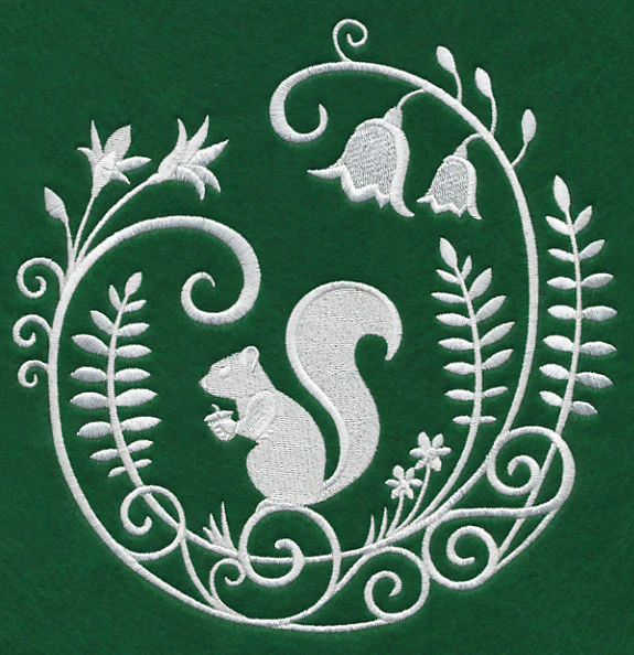 Squirrel Whitework Scene - Image 6