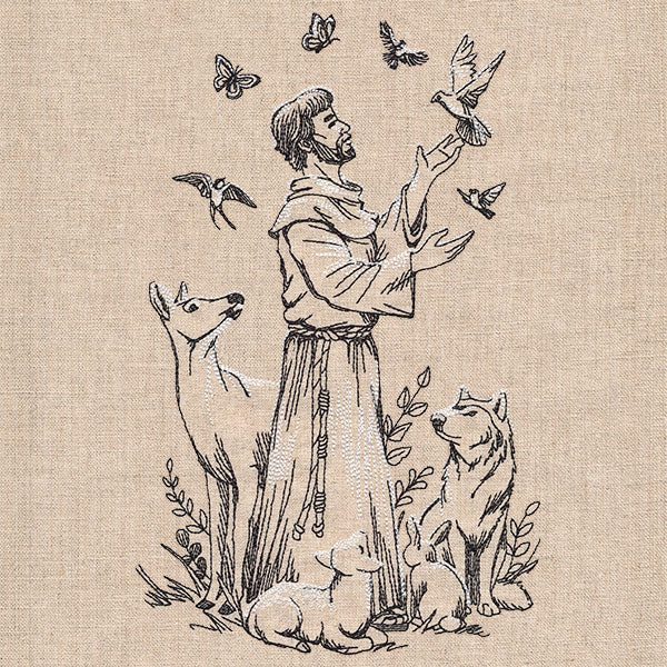 St. Francis of Assisi - Patron Saint of Animals Etching - Image 3