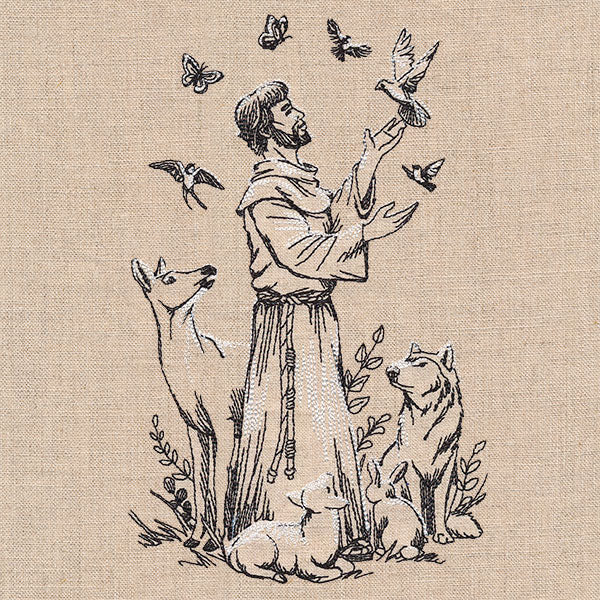 St. Francis of Assisi - Patron Saint of Animals Etching - Image 5