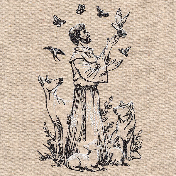 St. Francis of Assisi - Patron Saint of Animals Etching - Image 7