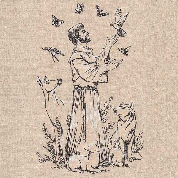 St. Francis of Assisi - Patron Saint of Animals Etching - Image 9