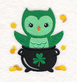 St. Patrick's Day Owl with Gold - Image 2