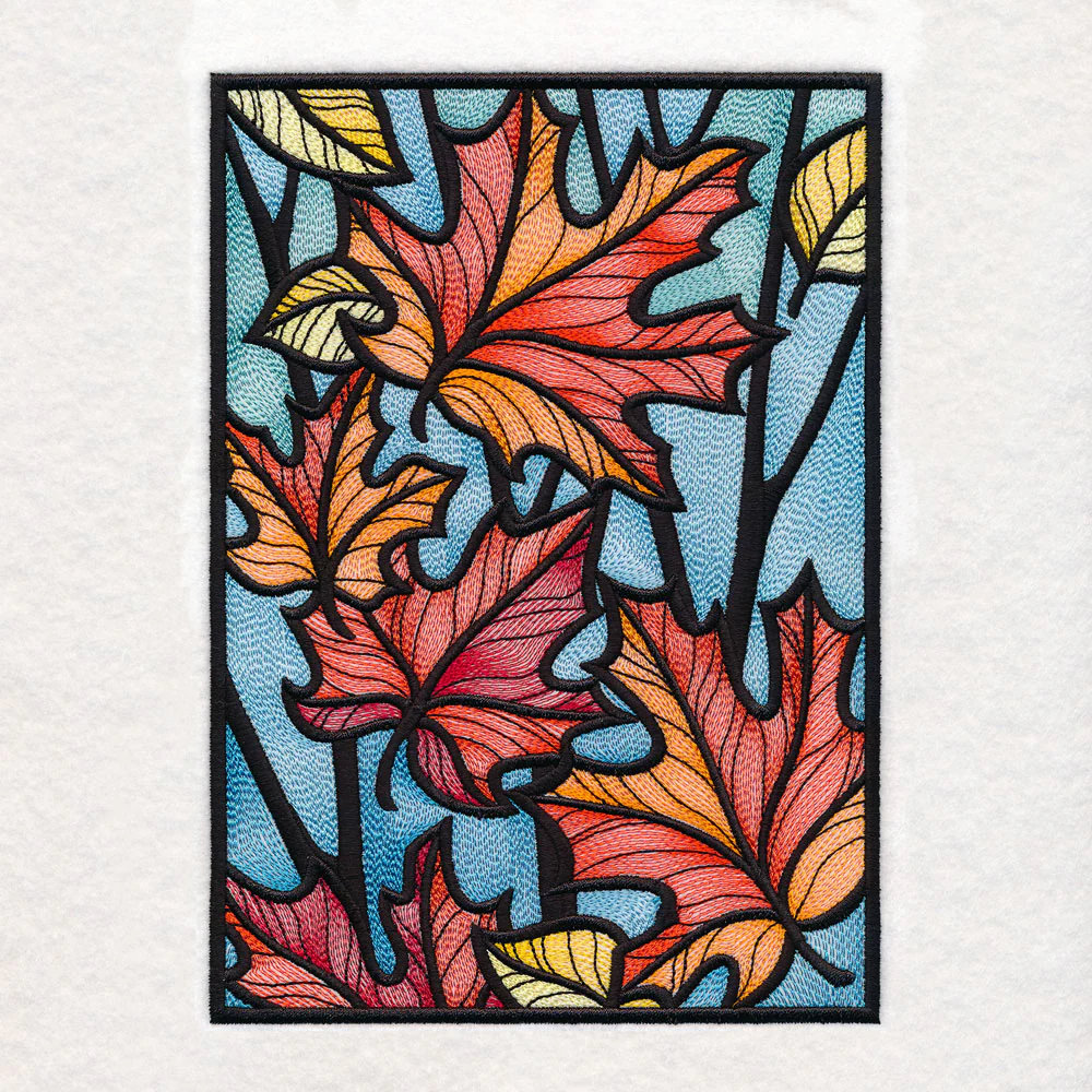 Stained Glass Autumn Leaves - Image 2