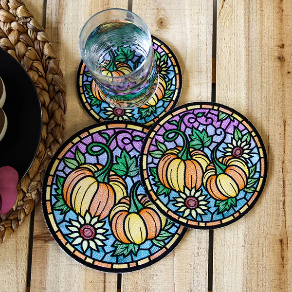 Stained Glass Autumn Pumpkin Trivet (In-the-Hoop) - Image 13