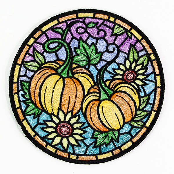 Stained Glass Autumn Pumpkin Trivet (In-the-Hoop) - Image 5