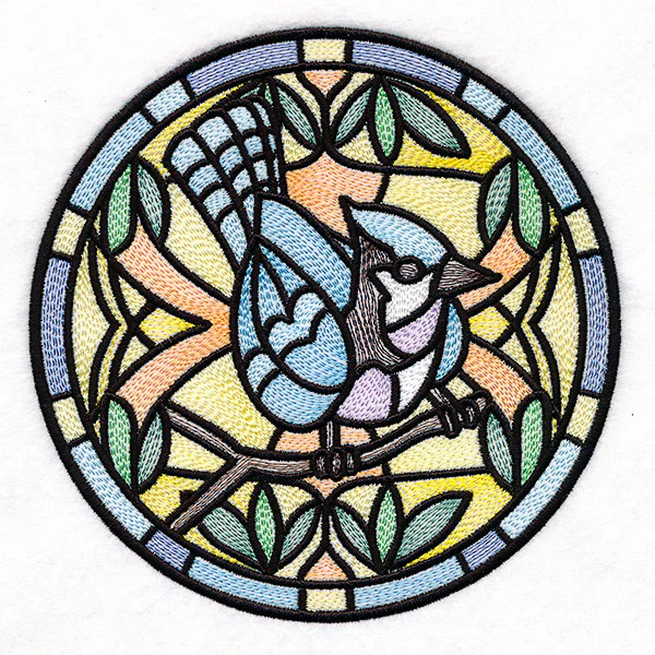 Stained Glass Birds - Blue Jay - Image 3