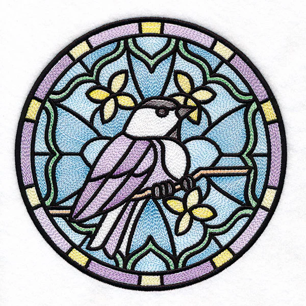Stained Glass Birds - Chickadee - Image 2