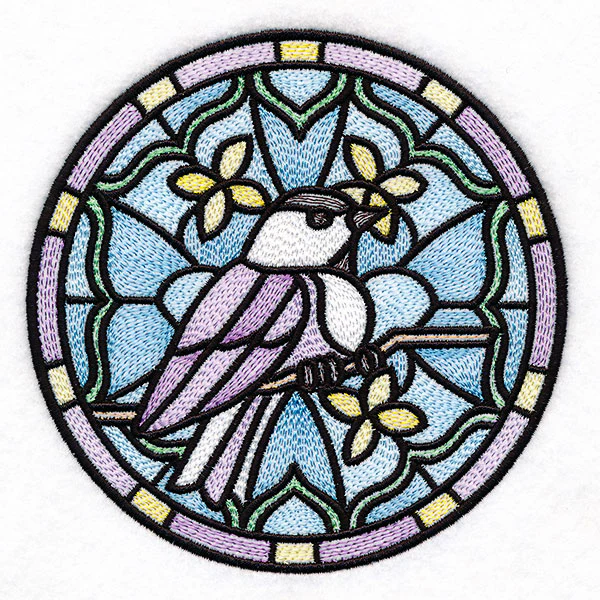 Stained Glass Birds - Chickadee - Image 4