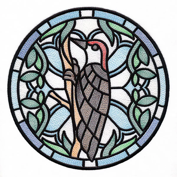 Stained Glass Birds - Red Bellied Woodpecker - Image 5