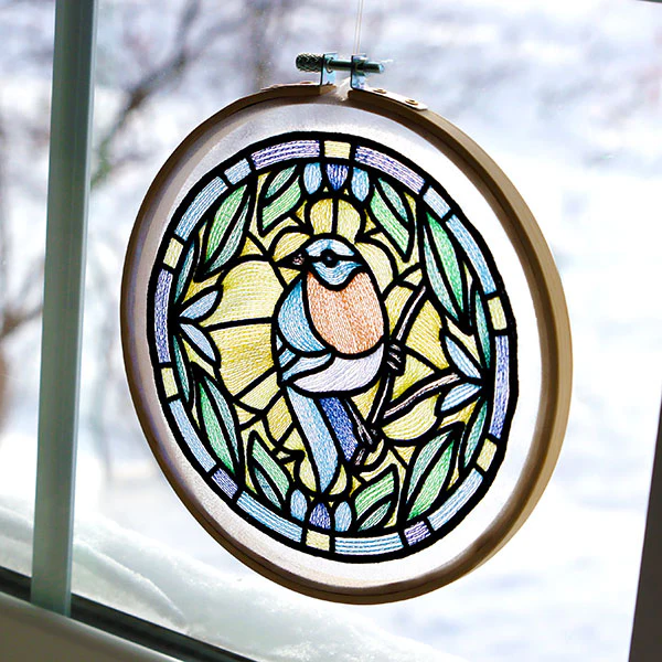 Stained Glass Birds - Western Bluebird - Image 10