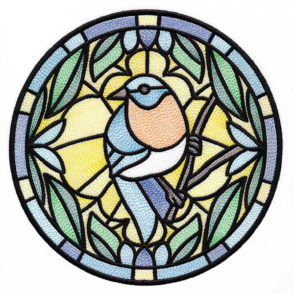 Stained Glass Birds - Western Bluebird - Image 9