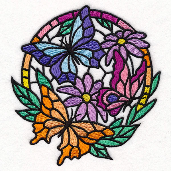 Stained Glass Butterfly Circle - Image 3