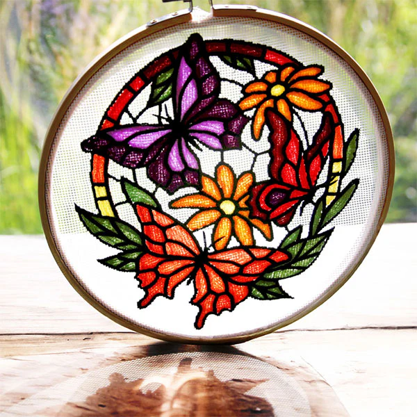 Stained Glass Butterfly Circle - Image 6