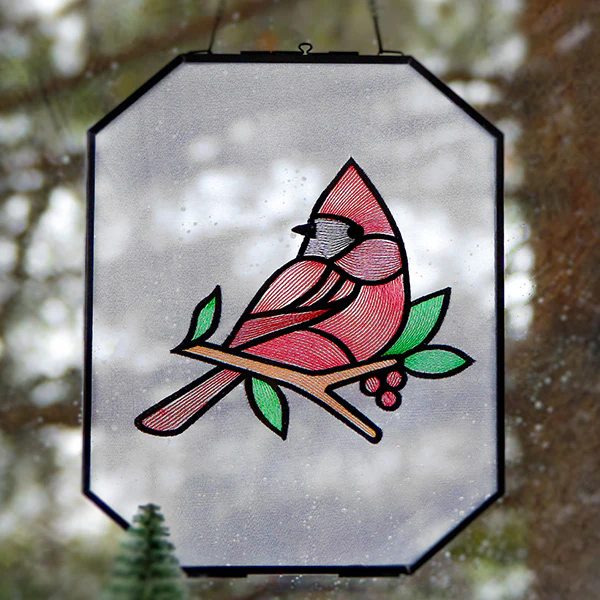 Stained Glass Christmas Accents - Cardinal - Image 6