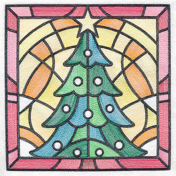Stained Glass Christmas - Tree - Image 5