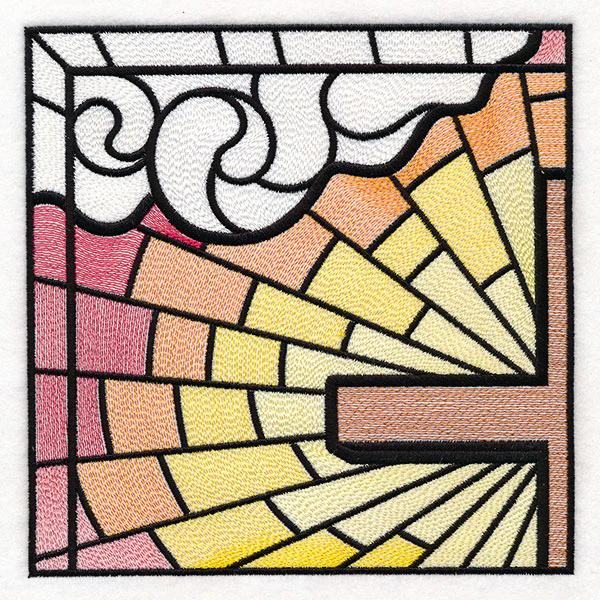 Stained Glass Cross at Sunrise Scene (Set) - Image 11