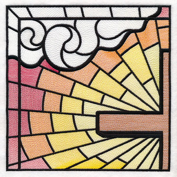 Stained Glass Cross at Sunrise Scene (Set) - Image 32