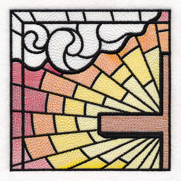 Stained Glass Cross at Sunrise Scene (Set) - Image 81