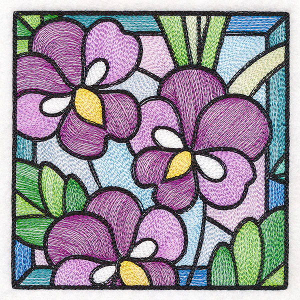 Stained Glass Garden - Violets - Image 10