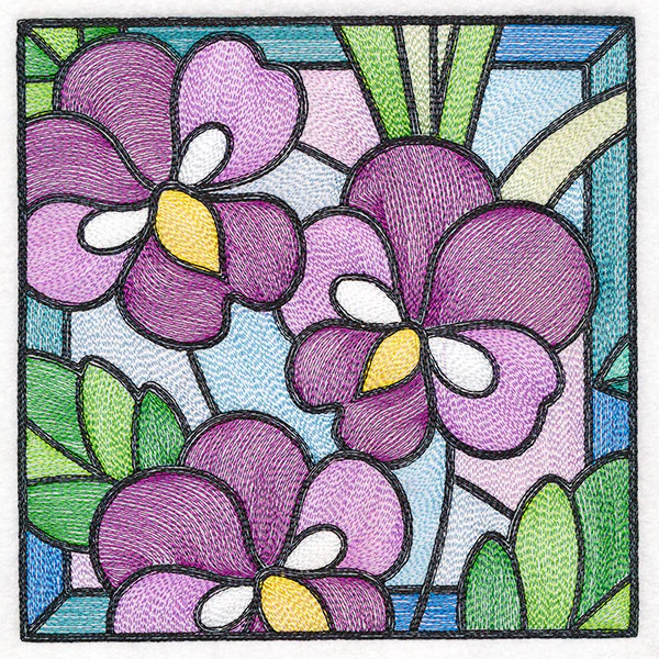 Stained Glass Garden - Violets - Image 4