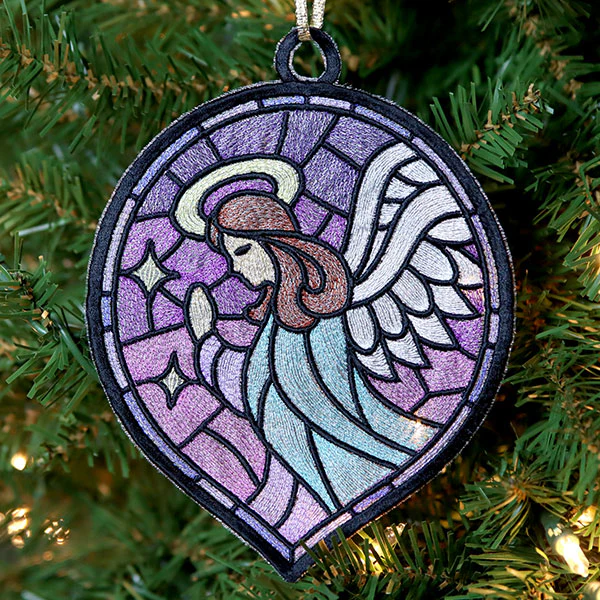 Stained Glass Nativity Ornament - Angel - Image 3