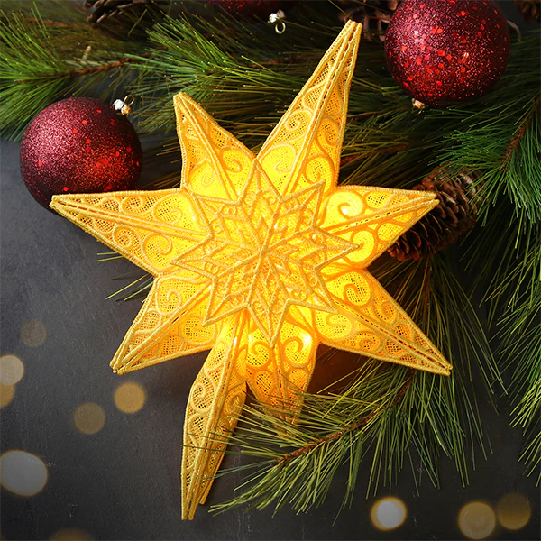 Star of Bethlehem Tree Topper (Lace) - Image 2