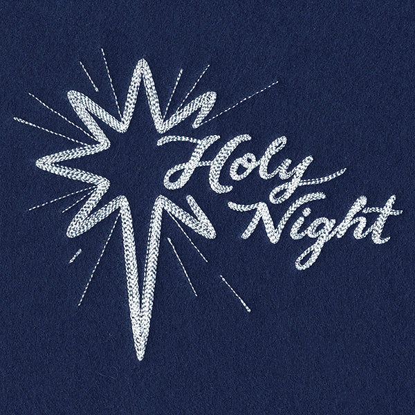 Star of Bethlehem with Holy Night (Whitework) - Image 2