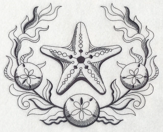 Starfish and Seaweed Laurel