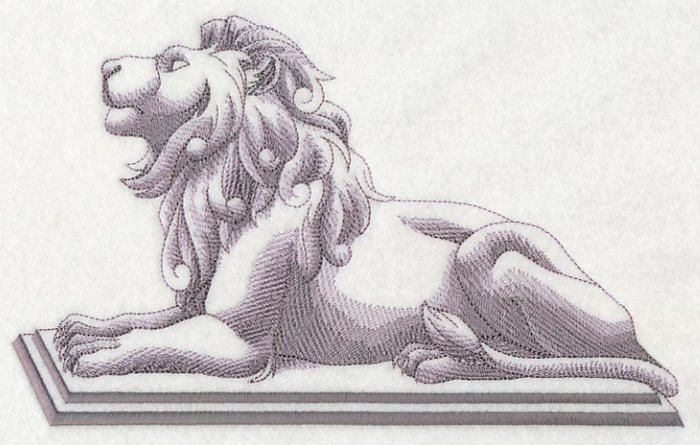 Stately Lion on Plinth - Image 2