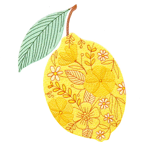 Stitch of Blooms Lemon - Image 4