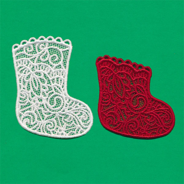 Stocking Pocket Ornament (Lace) - Image 4