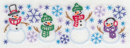 Storm of Snowmen Border (Vintage) - Image 4