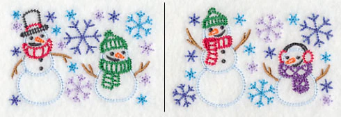 Storm of Snowmen Border (Vintage) - Image 5