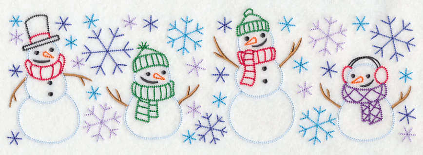 Storm of Snowmen Border (Vintage) - Image 6