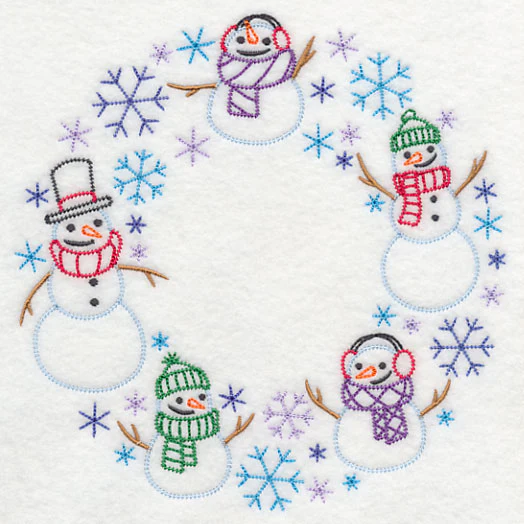 Storm of Snowmen Wreath (Vintage) - Image 2