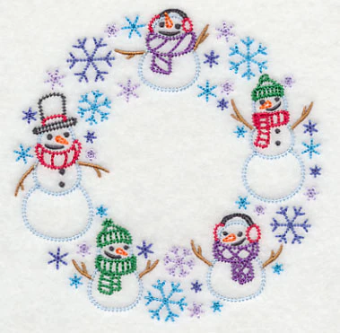 Storm of Snowmen Wreath (Vintage) - Image 4