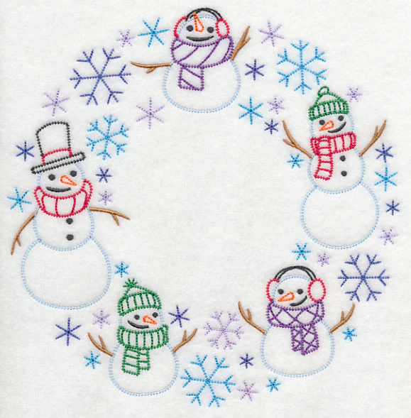 Storm of Snowmen Wreath (Vintage) - Image 5