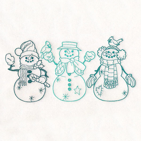 Storybook Christmas Characters - Snowmen