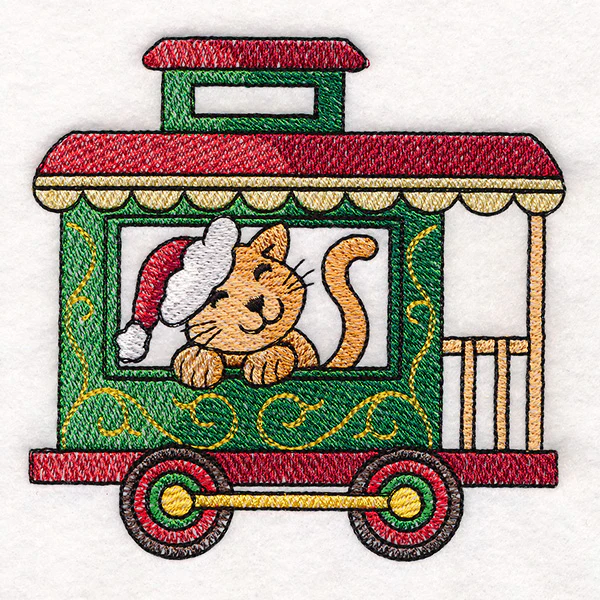 Storybook Christmas Train - Cat Caboose - Image 3