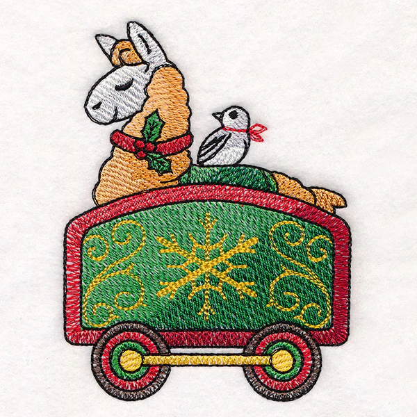 Storybook Christmas Train - Llama Car - Image 3