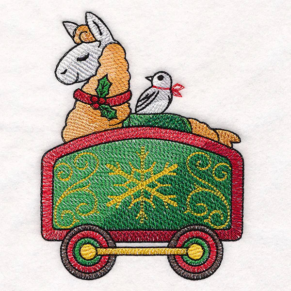 Storybook Christmas Train - Llama Car - Image 7
