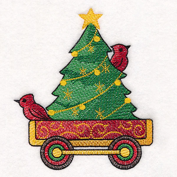 Storybook Christmas Train - Tree & Cardinal Car - Image 3