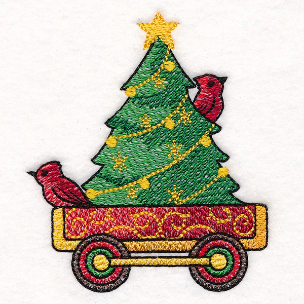 Storybook Christmas Train - Tree & Cardinal Car - Image 5