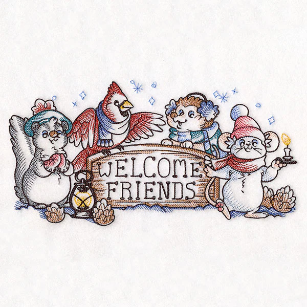 Storybook Welcome Friends Animals Sign - Image 2