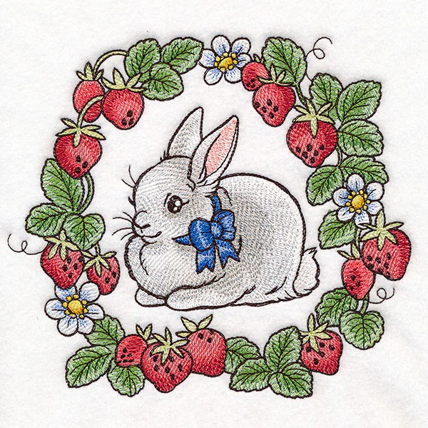 Strawberry Bunny Wreath - Image 4